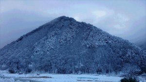 長野県田舎冬の雪景色1