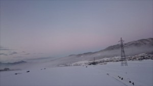 長野県田舎冬の雪景色3