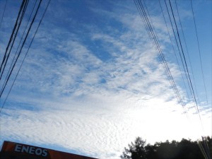 蓼科エリア雨予報前日の雲