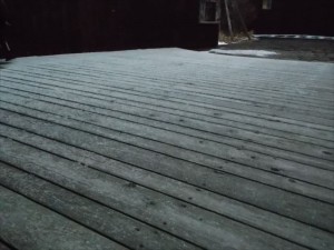 蓼科エリア別荘地リゾートメンテナンスの冬はじめの雪①