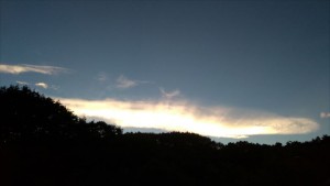 夕焼け＆不思議な雲